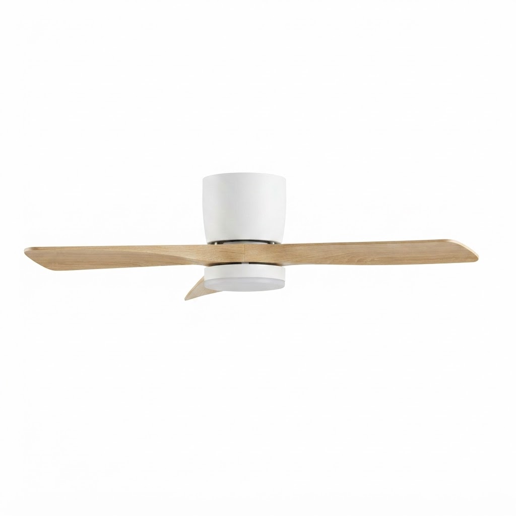 LED вентилатор за таван 18W 3CCT 1440LM бял с дървесен мотив и дистанционно 2