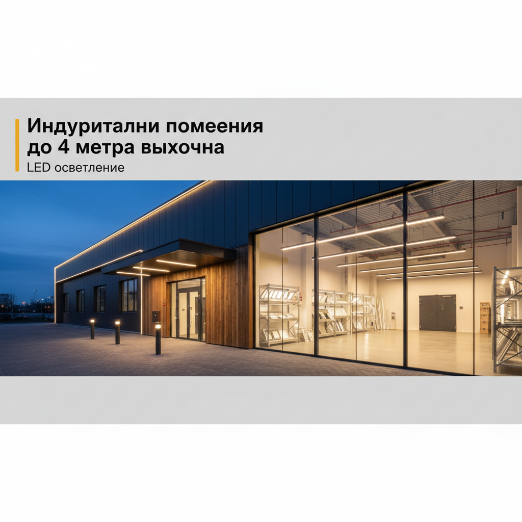 Индустриални помещения до 4 метра височина