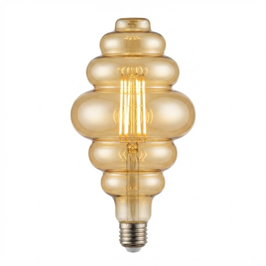 LED крушка E27 bd200 8W 810lm 1800K златиста димеруема 3