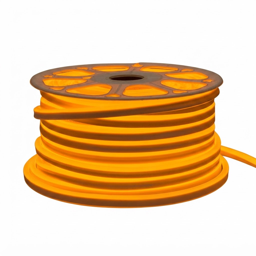 LED гъвкав неон 220v Амбър - IP65 3