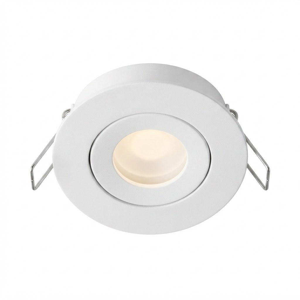 1W LED луничка кръгла бяла 220v 60lm 3000K 2