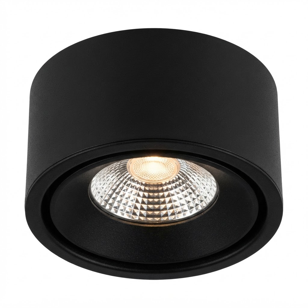 LED луна за открит монтаж 10W 80LM/W черна 3000K Bridgelux-Chip 2