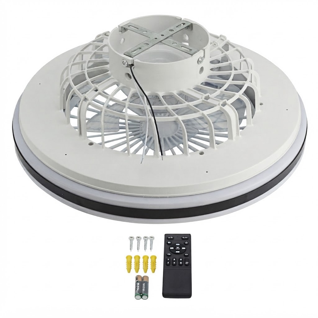 LED вентилатор за таван 36W 3CCT 2880LM бял/черен с дистанционно 3