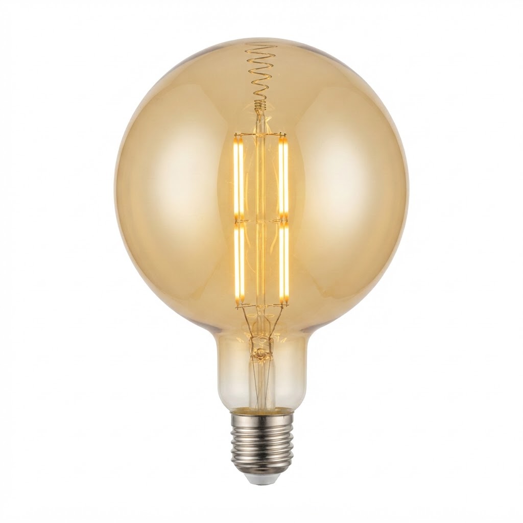 LED крушка E27 g200 8W 810lm 1800K златиста димеруема 2