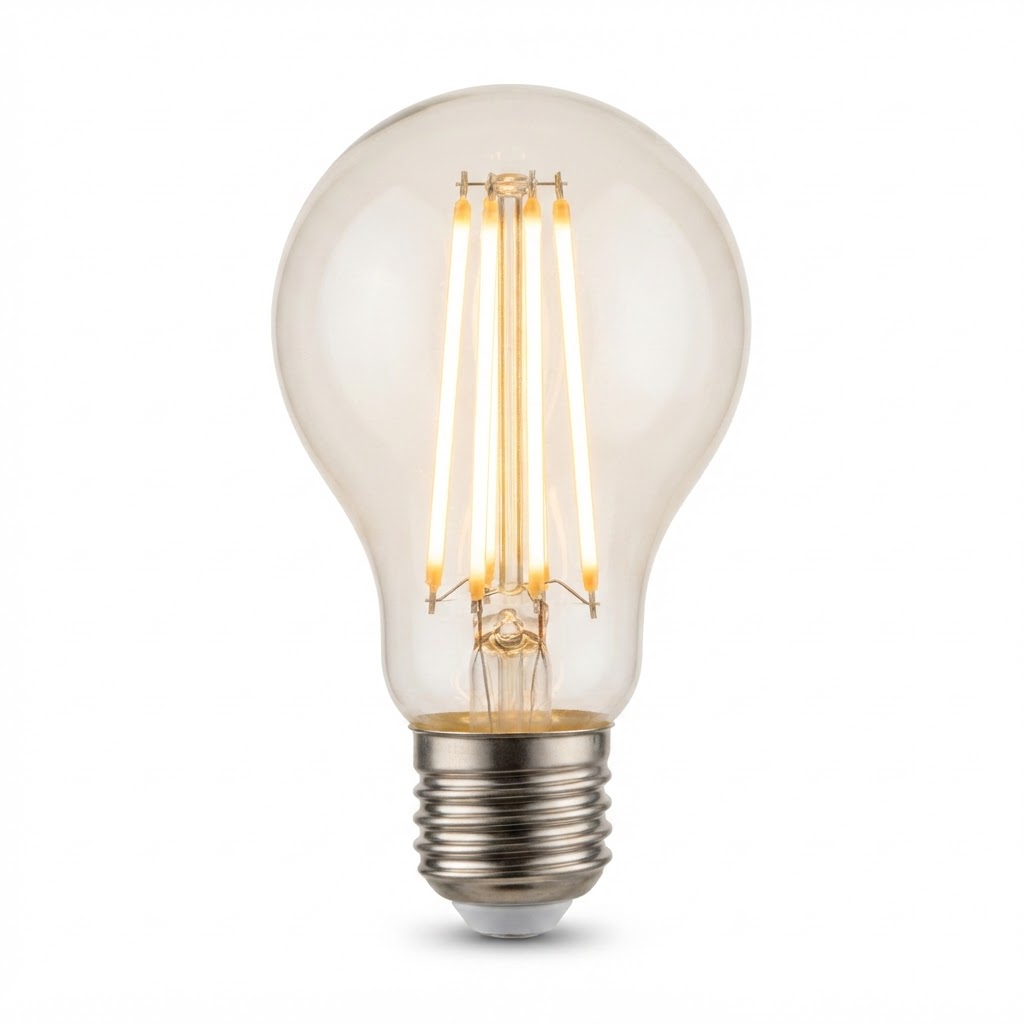 LED крушка a60 12W 1500lm E27  6000K филамент 2
