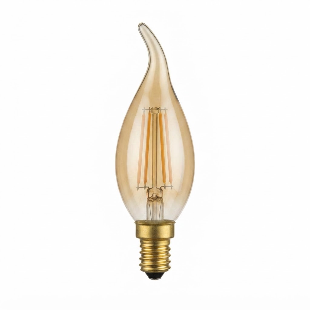 LED кендъл t35 E14 4W 400lm 2500K златист ефект 2