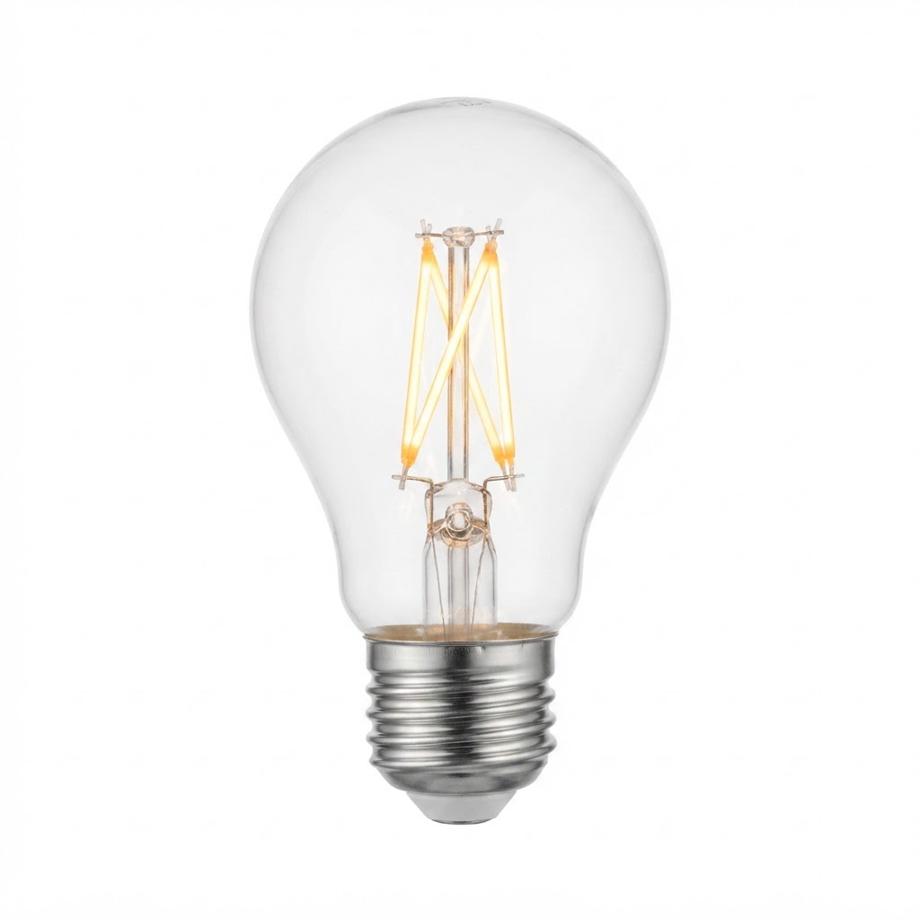 LED крушка a60 4W 400lm E27  6000K филамент 2
