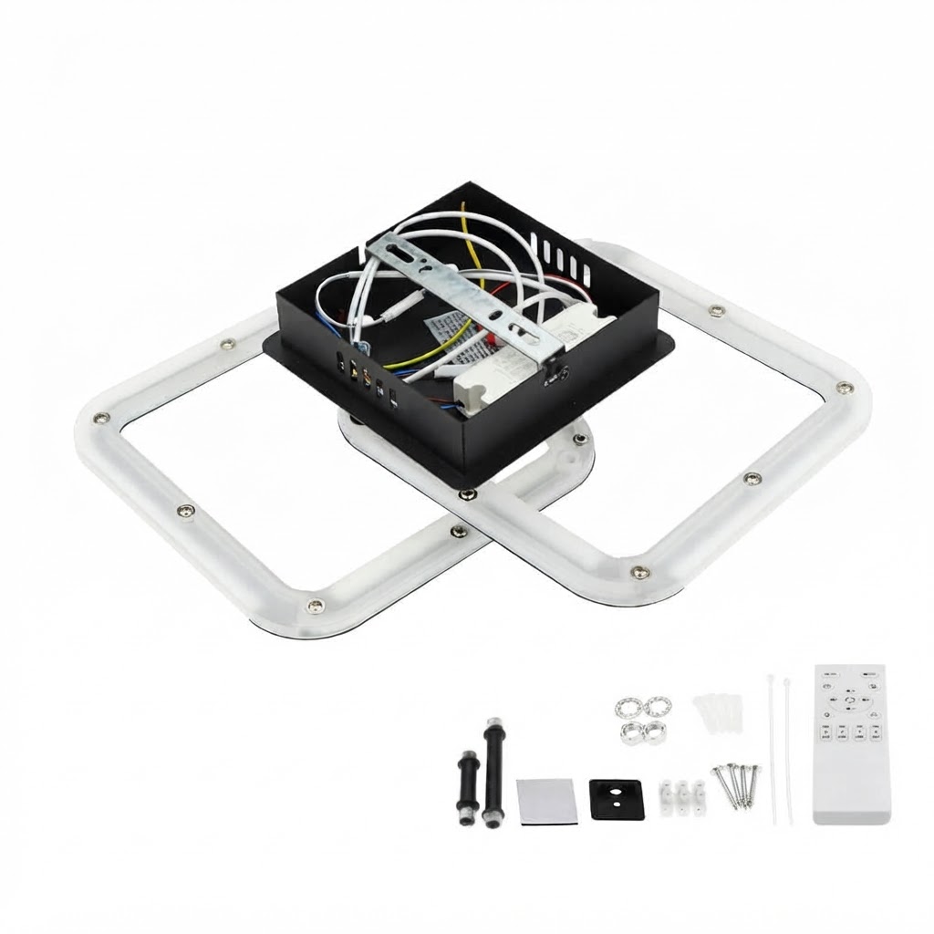 LED осветител за таван 40W 3000-6000K с дистанционно черен 3