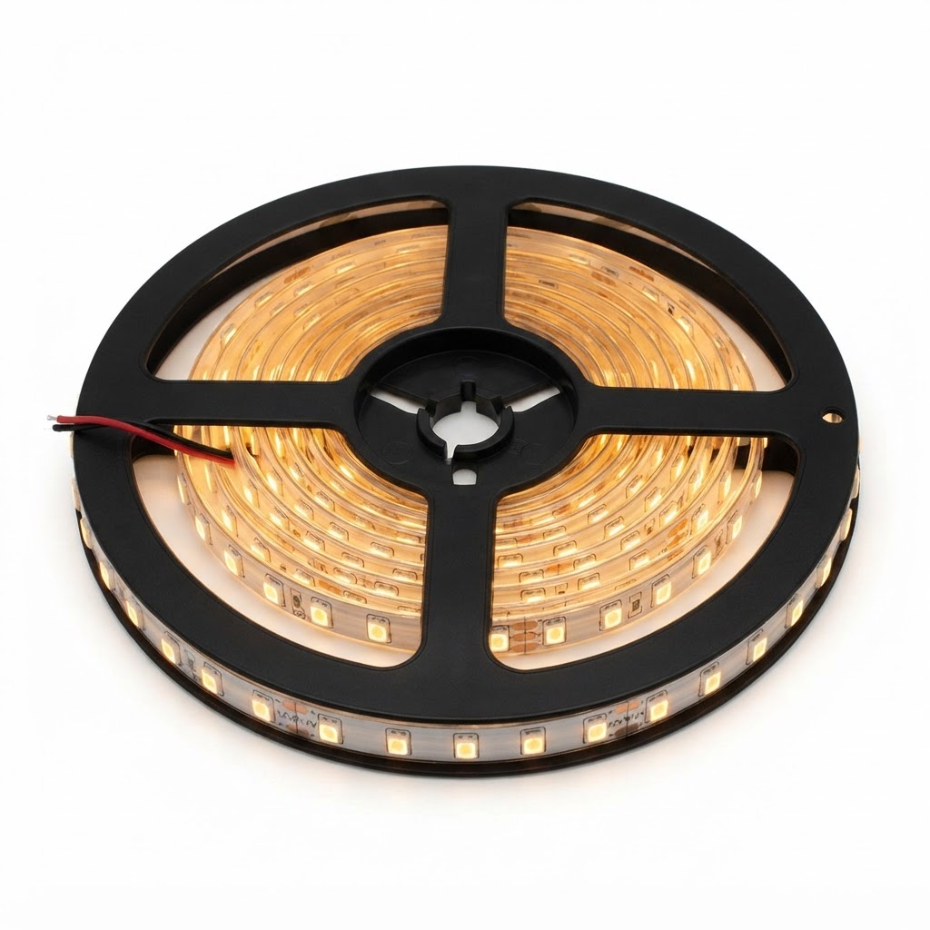 LED лента 5730 120SMD/m 220V 2800K IP65 влагоустойчива топла светлина 4