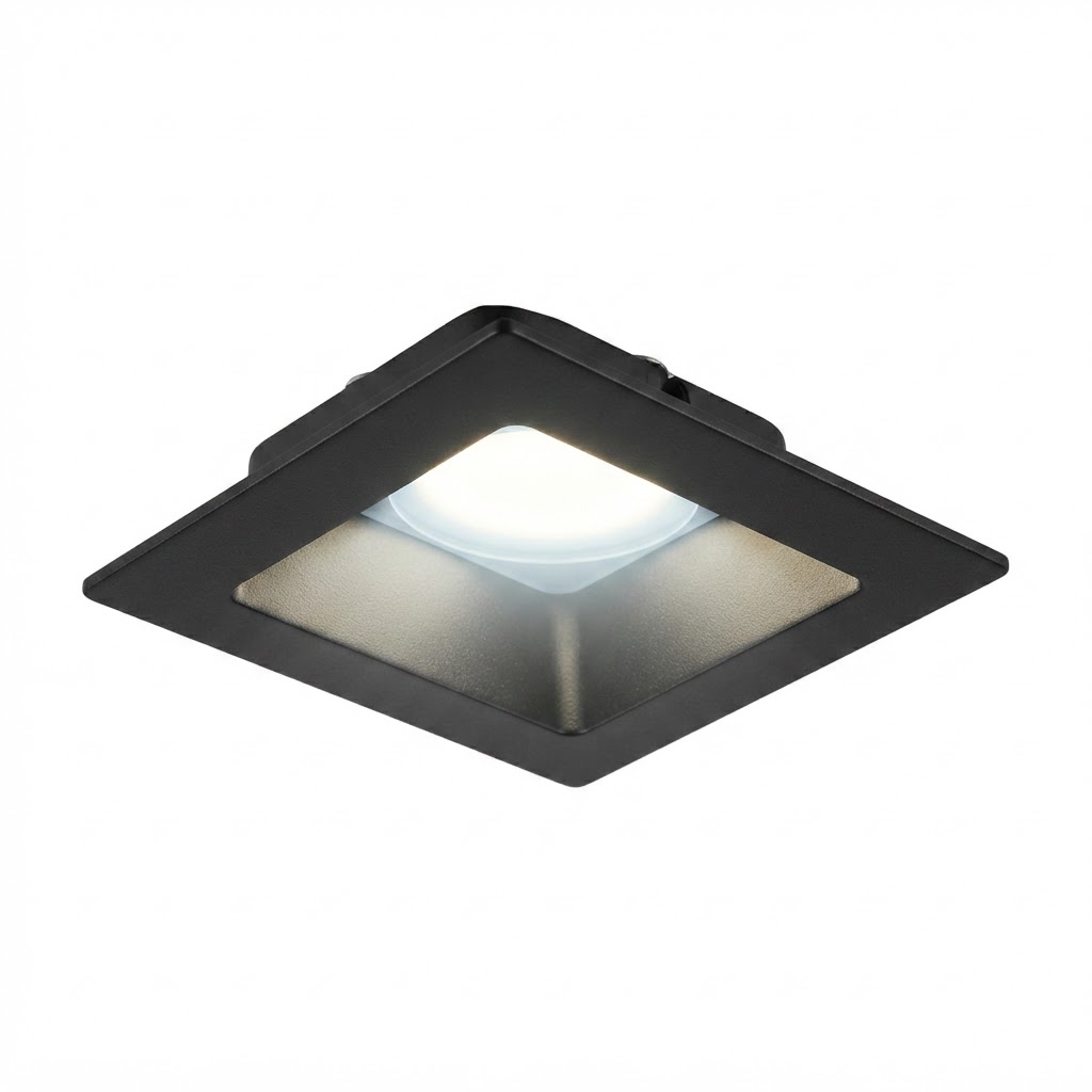 Черна квадратна LED лампа за стълби 3W 180LM 4200K AC220-240V IP65 за вграждане 2