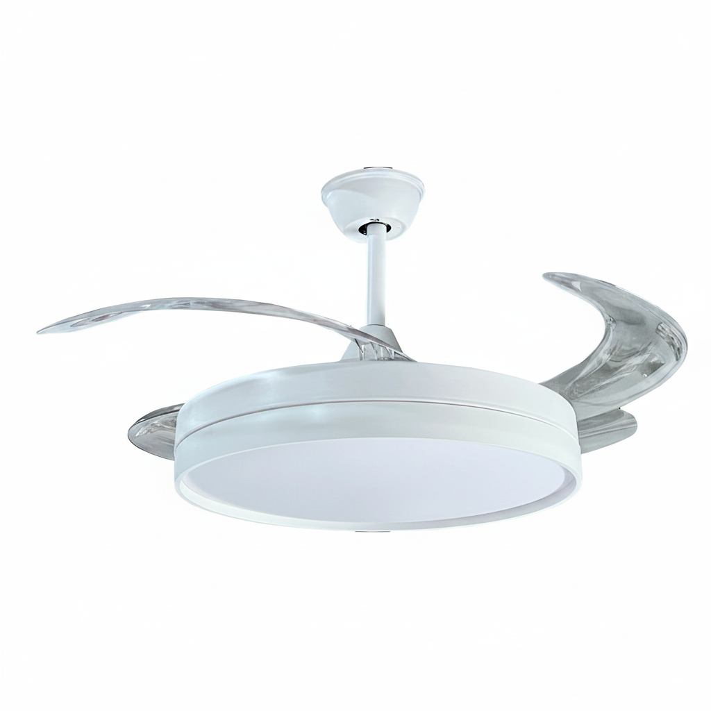 LED вентилатор за таван с осветител 36W 3CCT 2880LM бял с дистанционно
