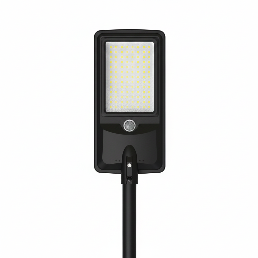 LED СОЛАРНА УЛИЧНА ЛАМПА 18W 2800LM 15Ah 6000K IP65 СЪС СЕНЗОР ЗА ДВИЖЕНИЕ И ДИСТАНЦИОННО УПРАВЛЕНИЕ