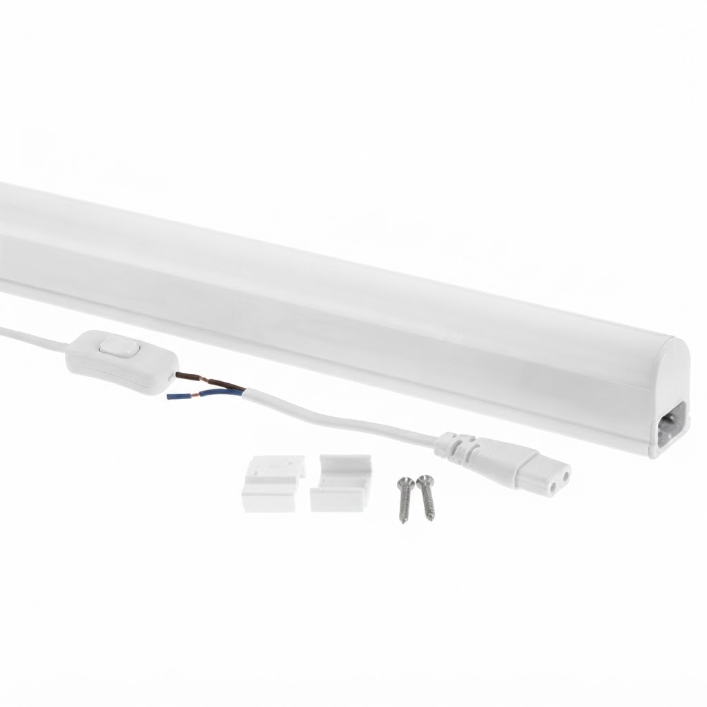 LED пура T5 118.5cm 13W 220V 1200lm IP20 пластмасова 3000K топла светлина с ключ за включване и изключване 3