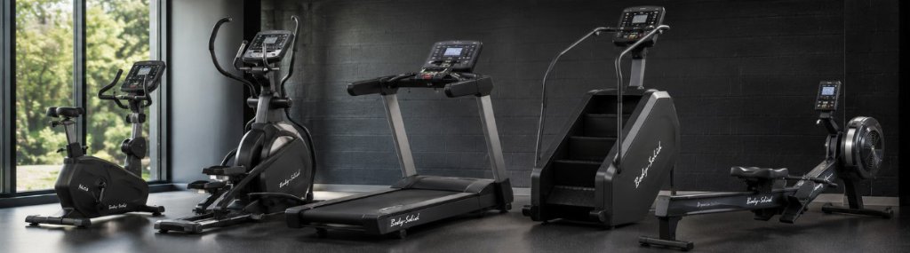 Premium cardio equipment including treadmills, stationary bikes, ellipticals, and rowing machines available at Redhawk Fitness Sales Oklahoma City
