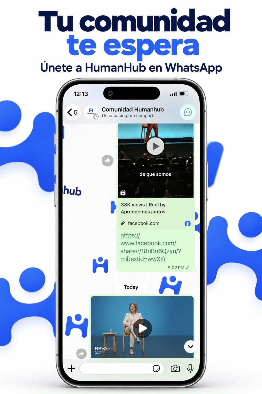 Vista del grupo de HumanHub en WhatsApp