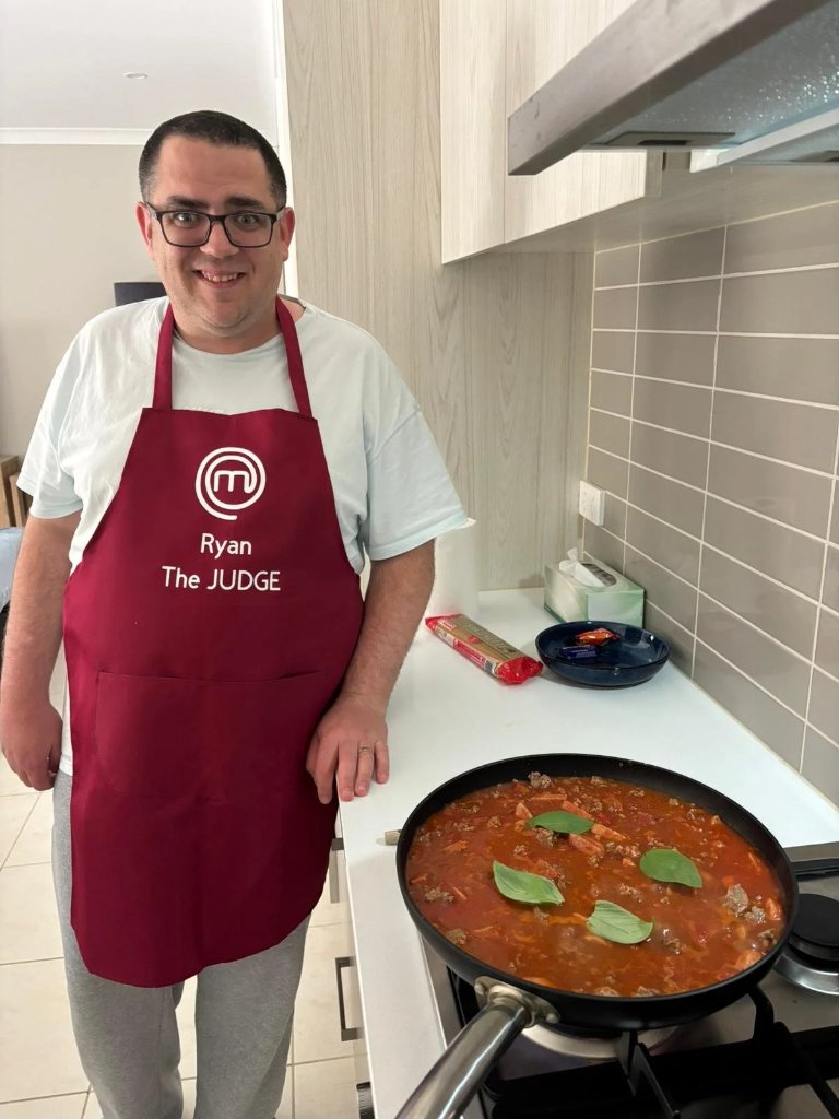 Cooking up something in the kitchen