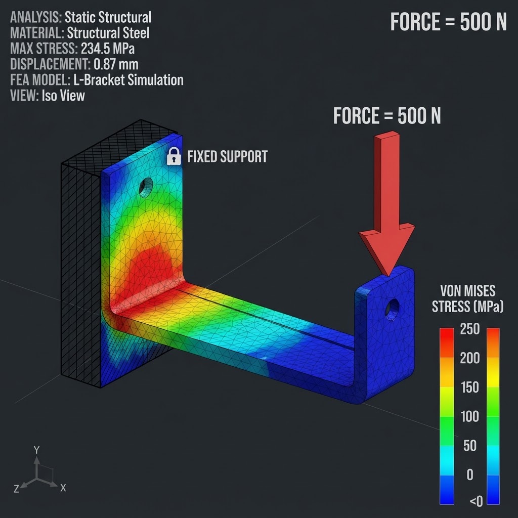 Static Load Case Study: A Wall Bracket