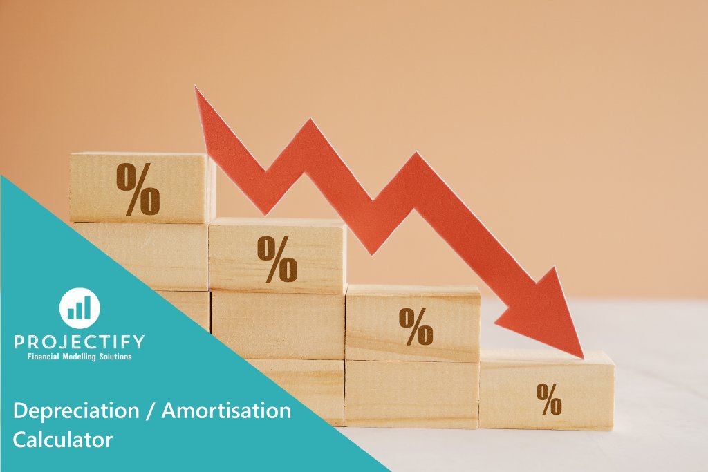 Depreciation / Amortisation Excel Calculator by Projectify