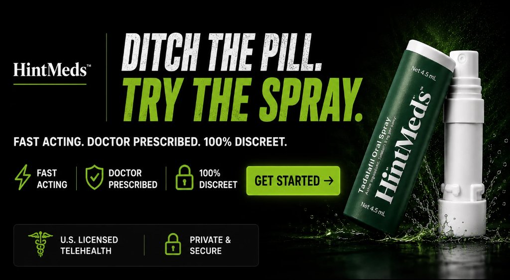 HintMeds Tadalafil Oral Spray - Ditch the Pill, Try the Spray