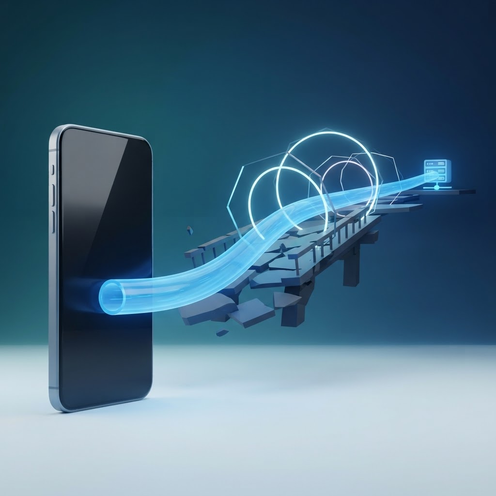 A VPN rerouting my connection through a tunnel around the broken route