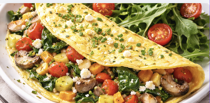 Omelet met tomaat