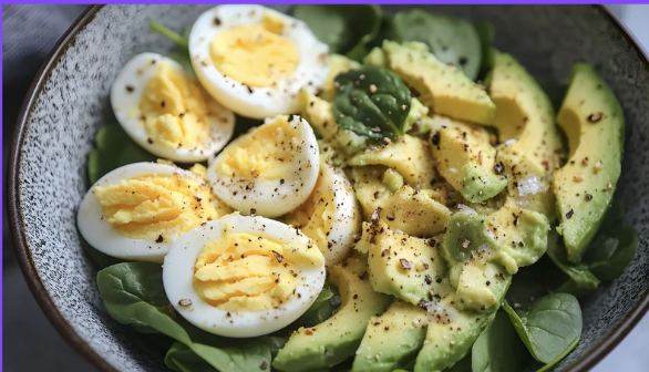 Salade met ei en avocado