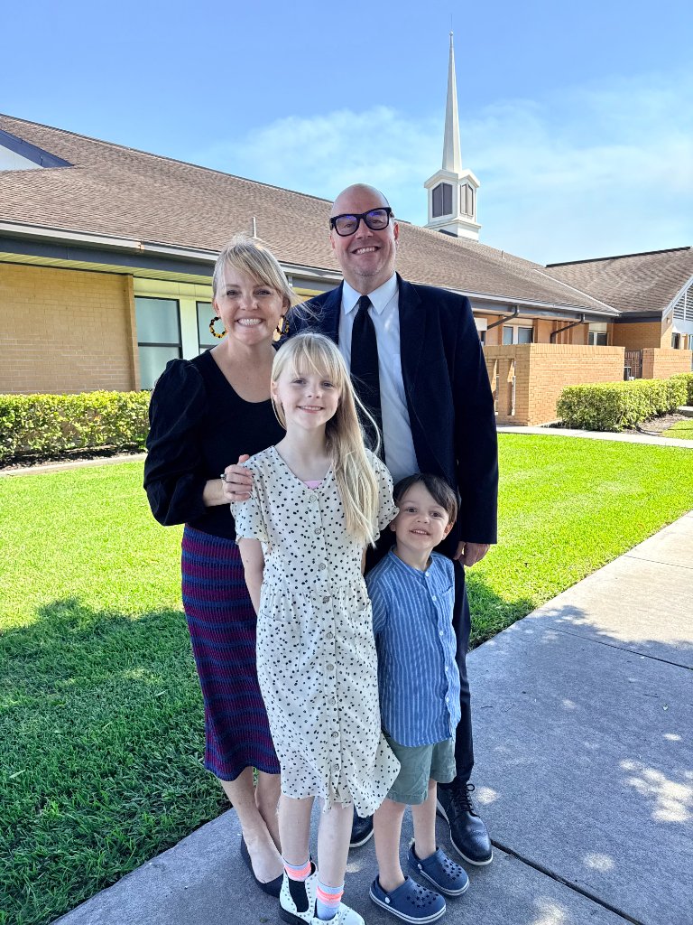 President Levi Baker and his family