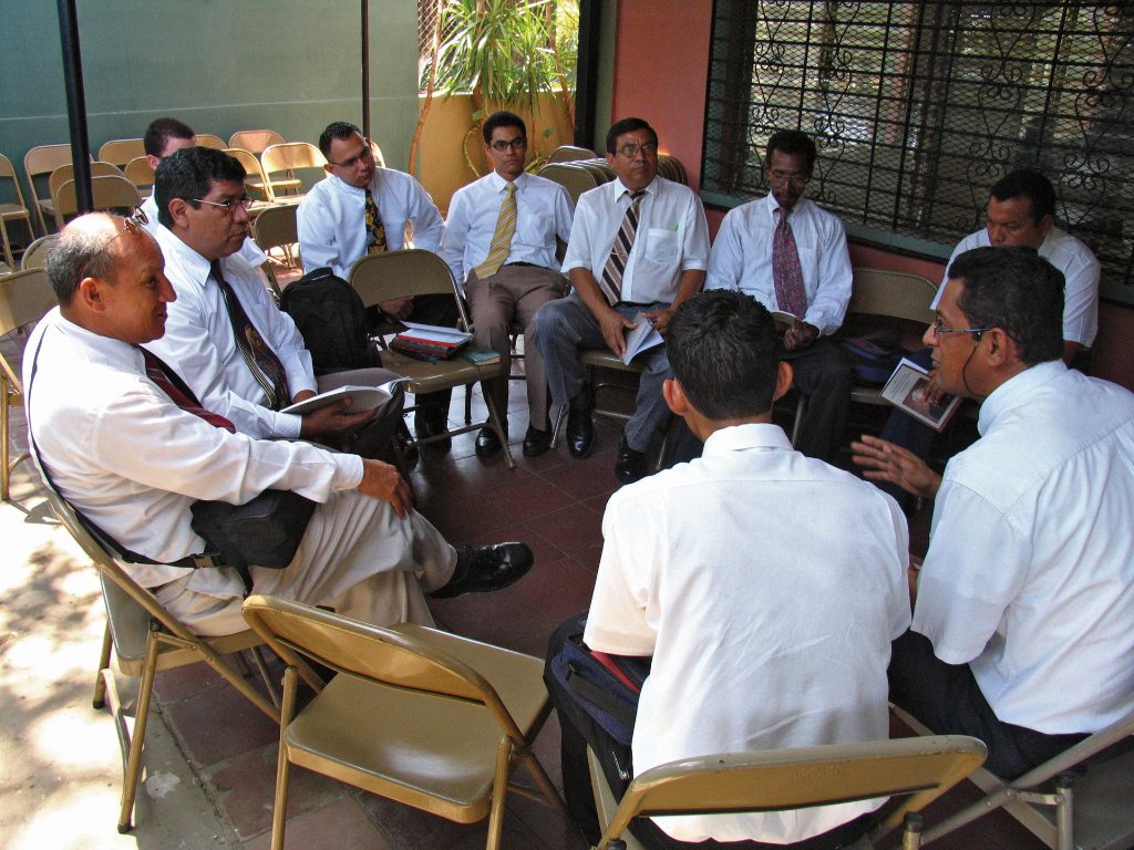 Elder studying the scriptures