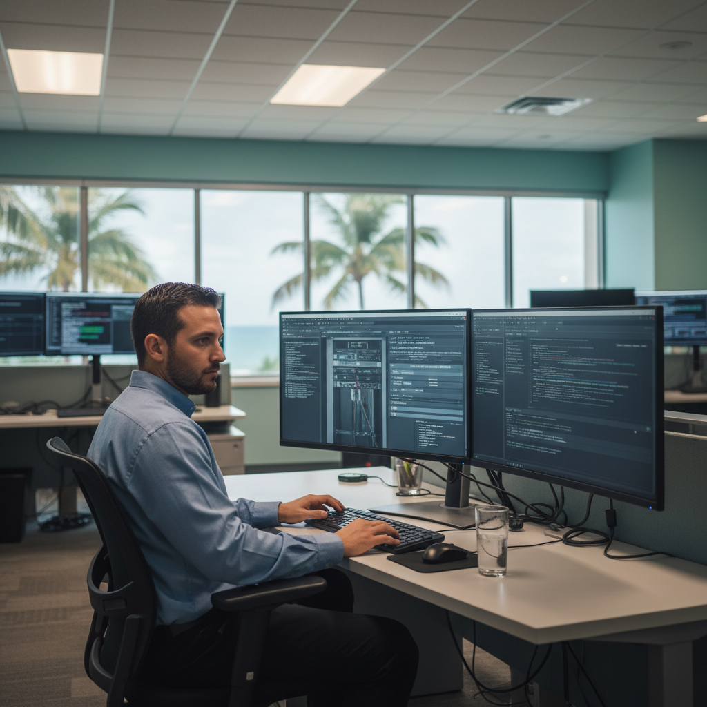 IT helpdesk technician remotely supporting a South Florida business employee