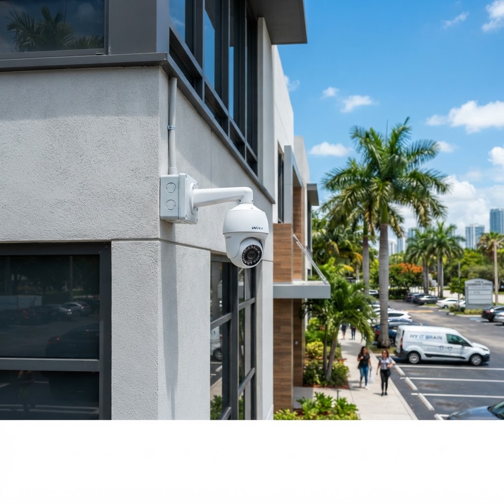 IP camera system installation for a South Florida Florida business by MY IT BRAIN in Doral Miami