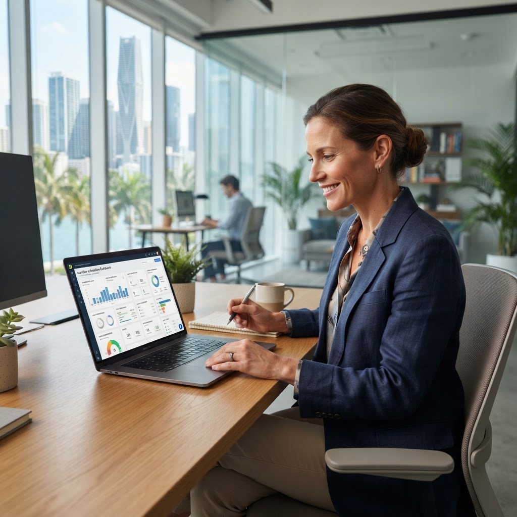 Workflow automation Florida dashboard showing automated business processes for South Florida SMBs