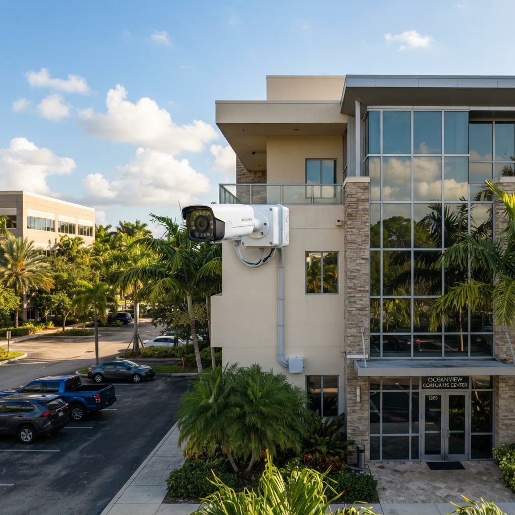 Video surveillance business camera system installed at a South Florida commercial property by MY IT BRAIN