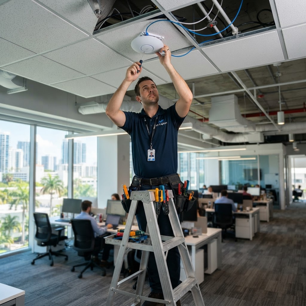UniFi network installation in Miami office managed by MY IT BRAIN South Florida