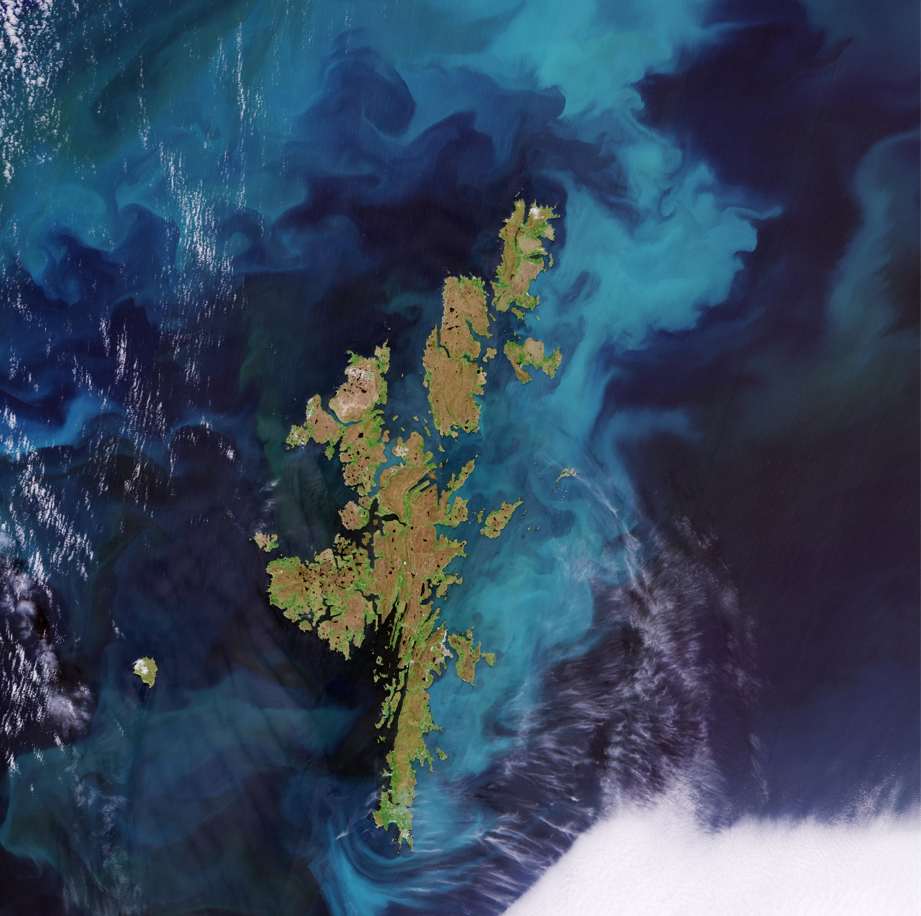 Shetland Islands from space