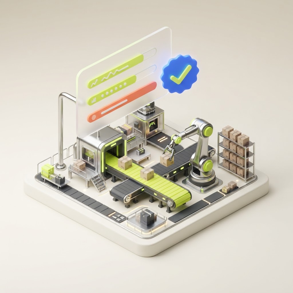 Manufacturing software illustration
