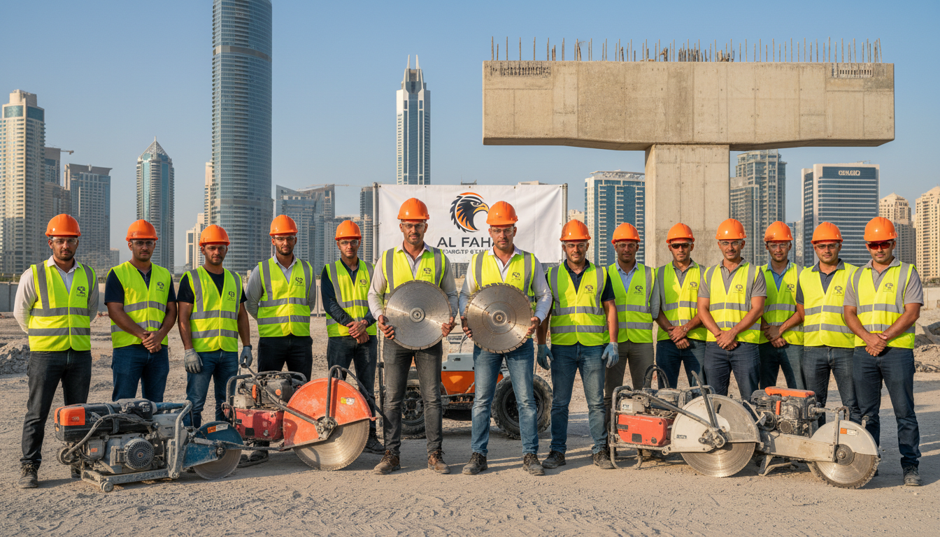 Fast Concrete Cutting LLC team of skilled operators in Dubai UAE