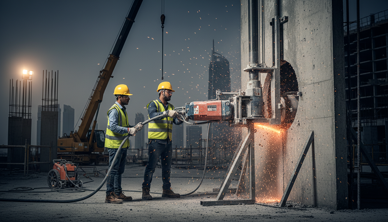 Professional concrete cutting and demolition services in Dubai UAE