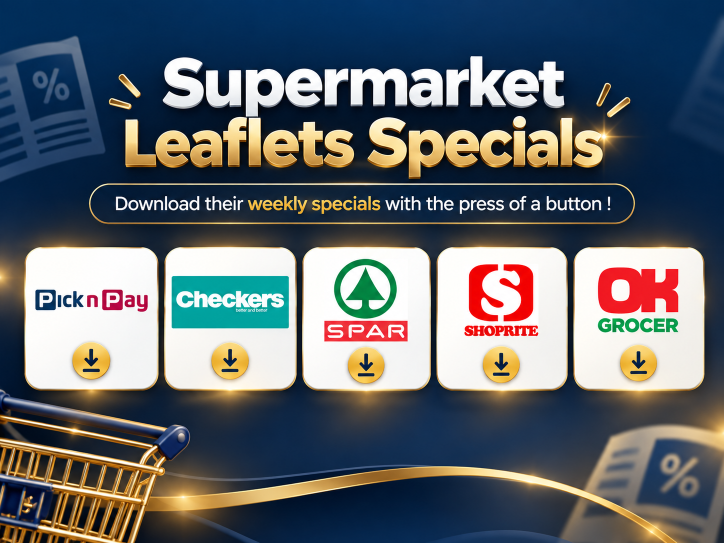 Supermarket Leaflets Specials — download weekly specials with the press of a button