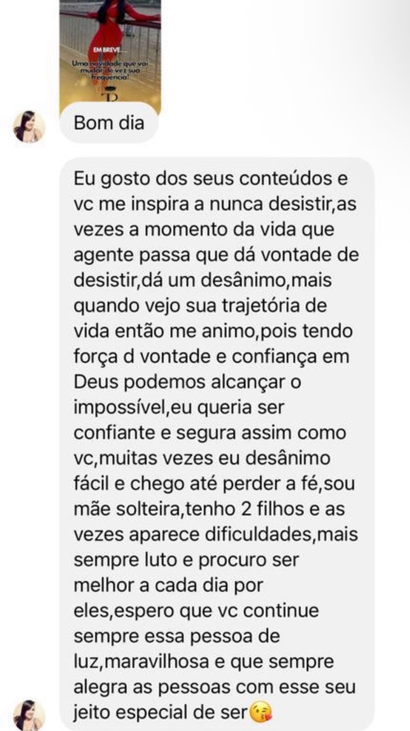 Mensagem direta - inspiração