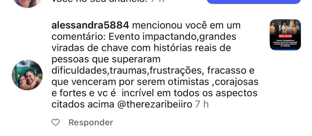 Comentário Instagram - alessandra5884
