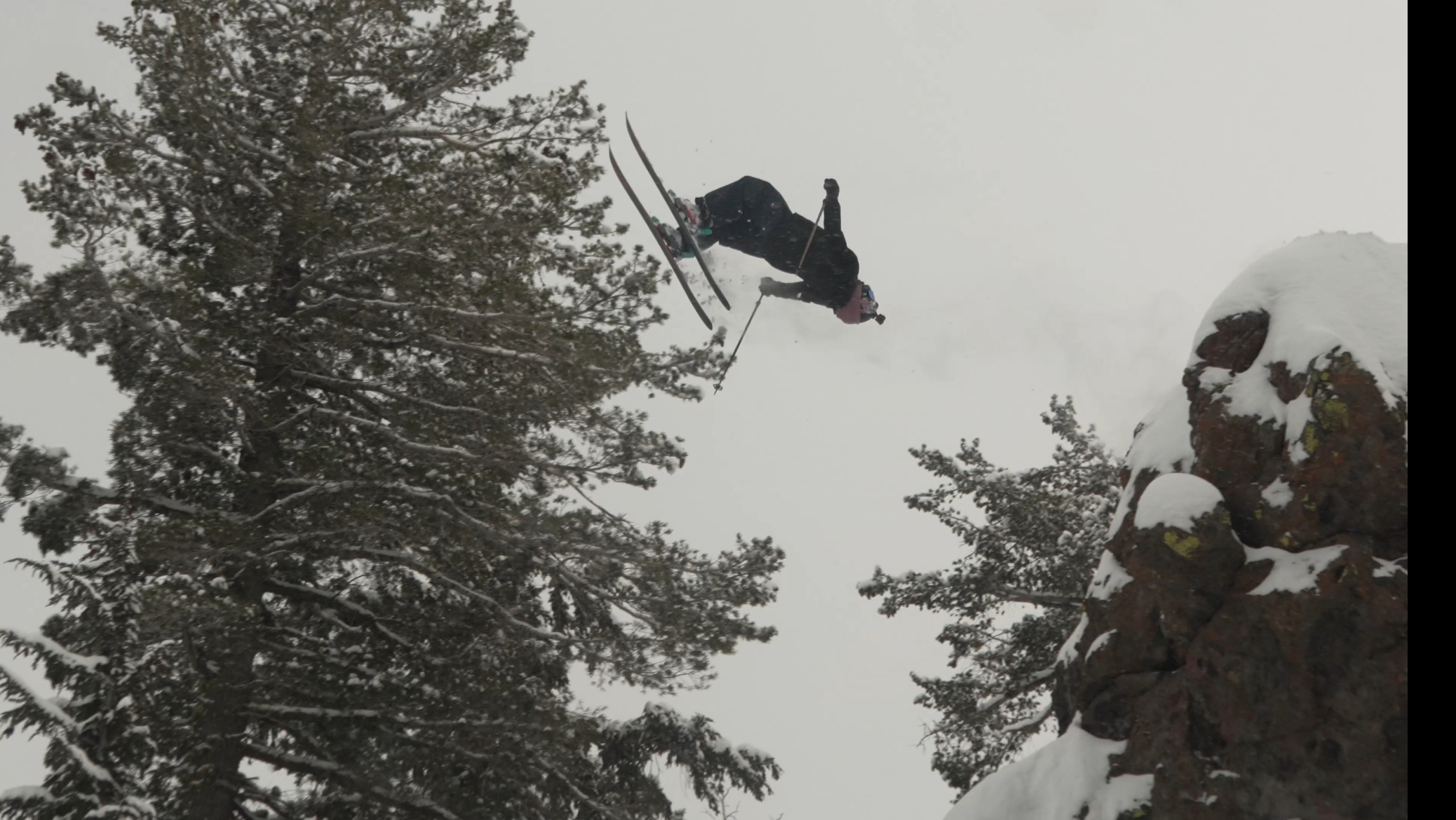 Cliff drop, backcountry