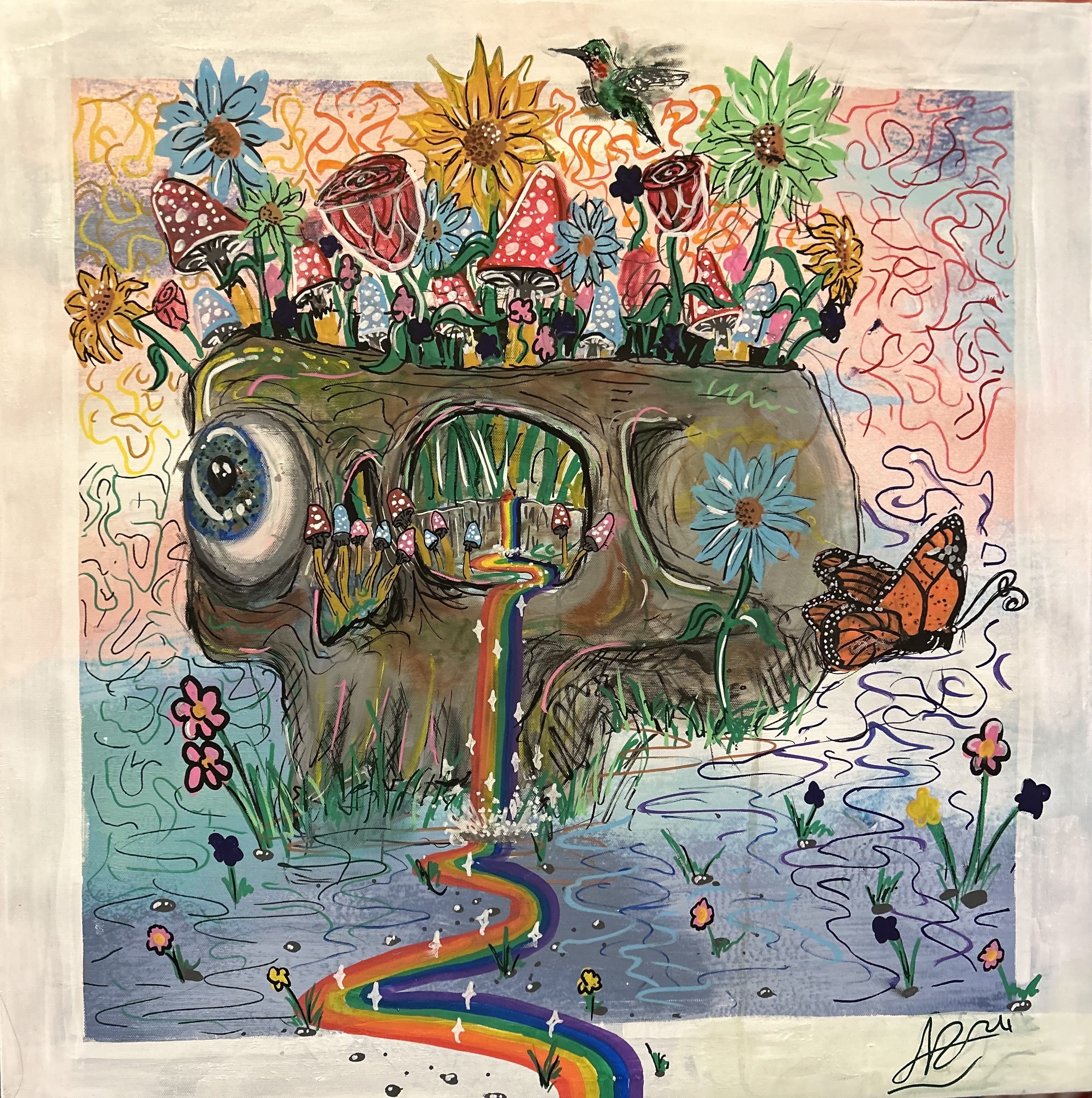 Rainbow Skull Garden