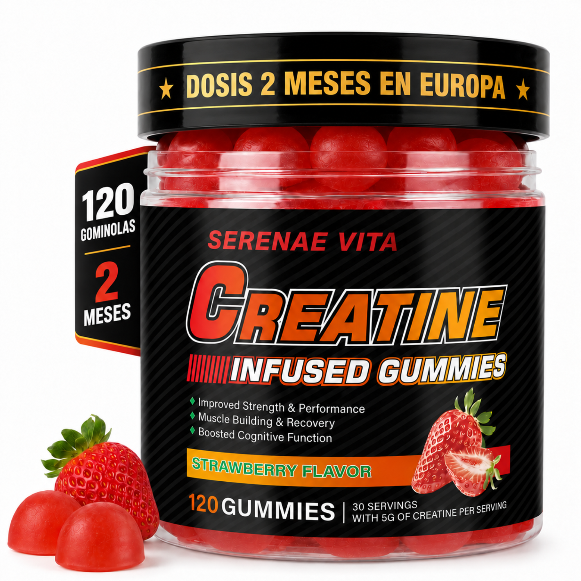 Gominolas de Creatina sabor Fresa