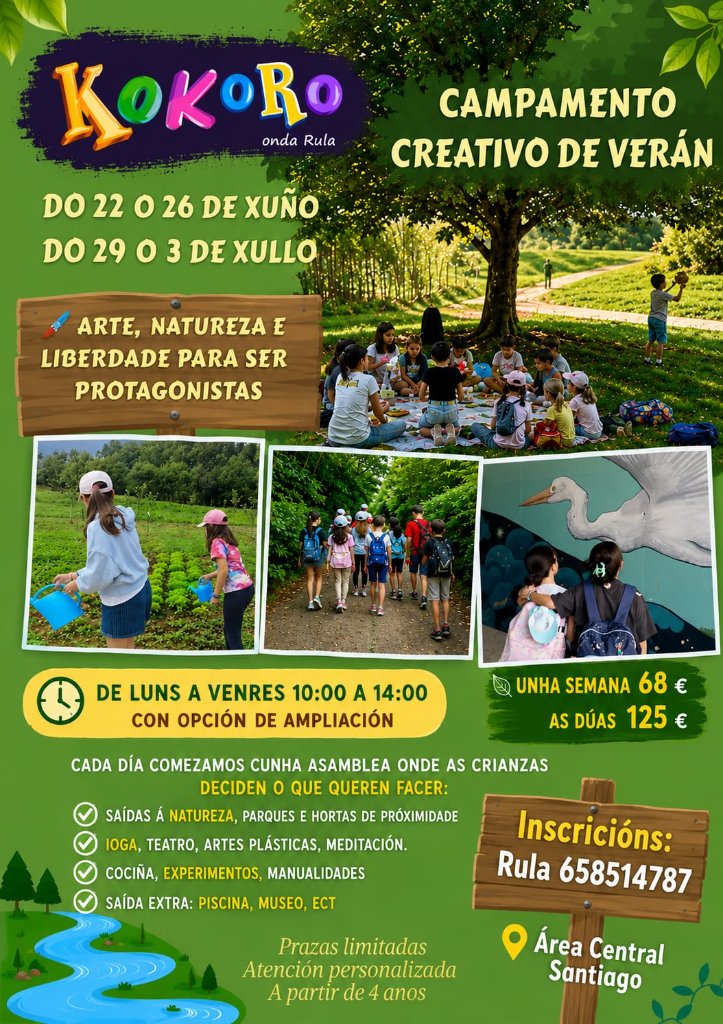 Flyer Kokoro Campamento Creativo de Verán 2026