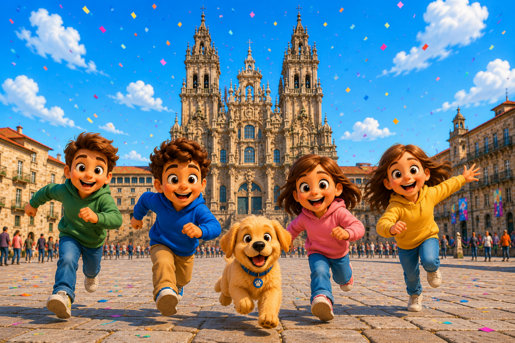 Niños jugando y disfrutando en familia