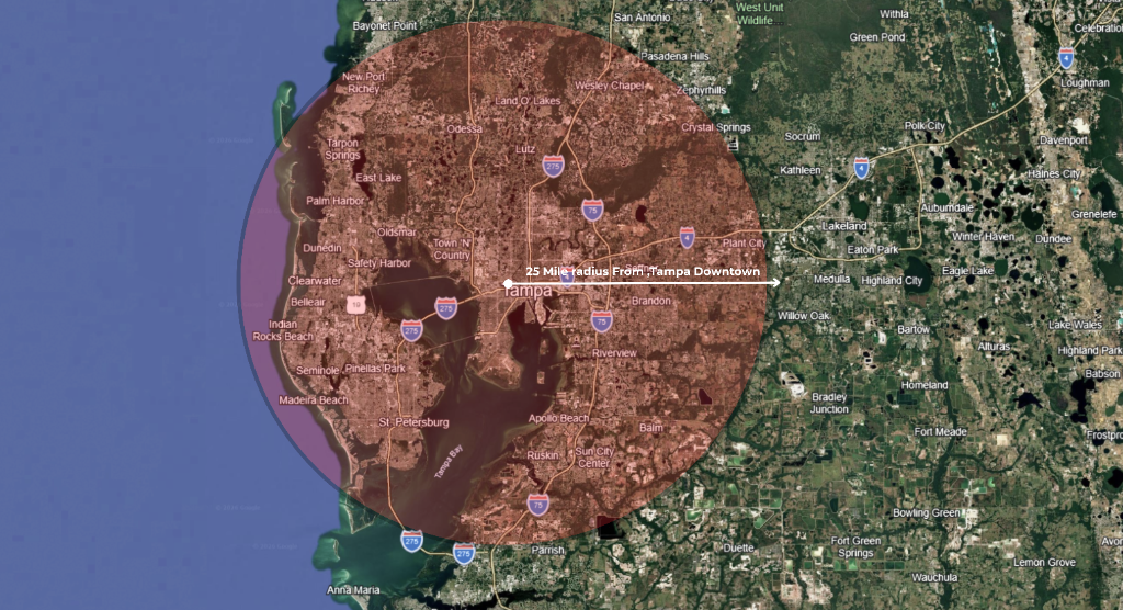 Tampa Bay, FL service area