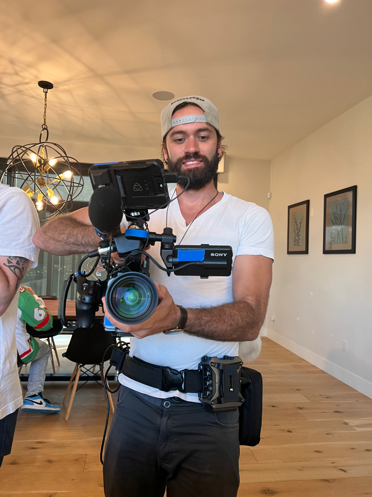 Behind the scenes on a Black & White Media production set