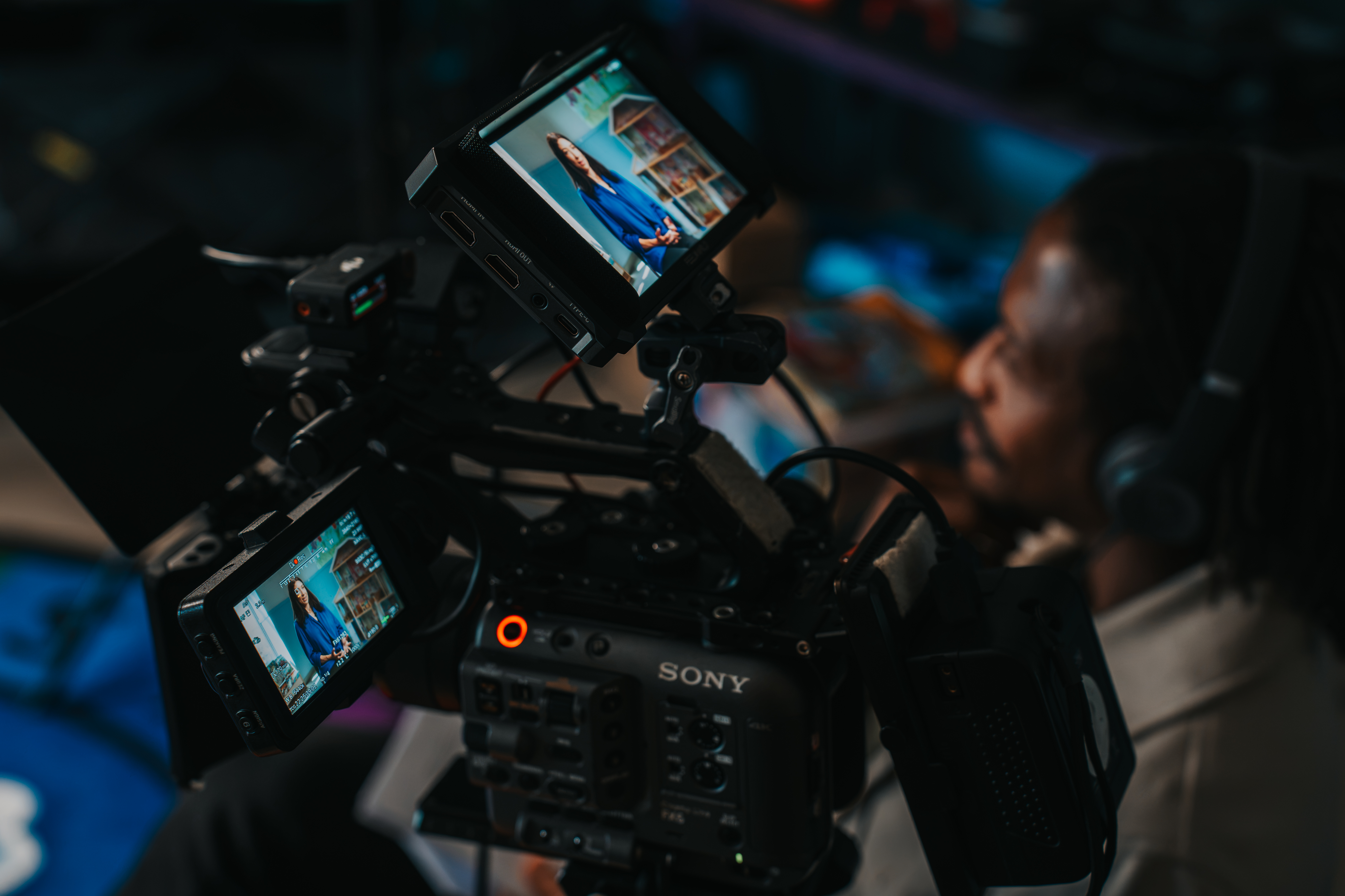 Behind the scenes on a Black & White Media production set