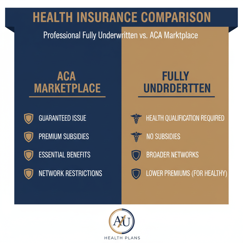 Fully underwritten vs ACA Marketplace plans comparison