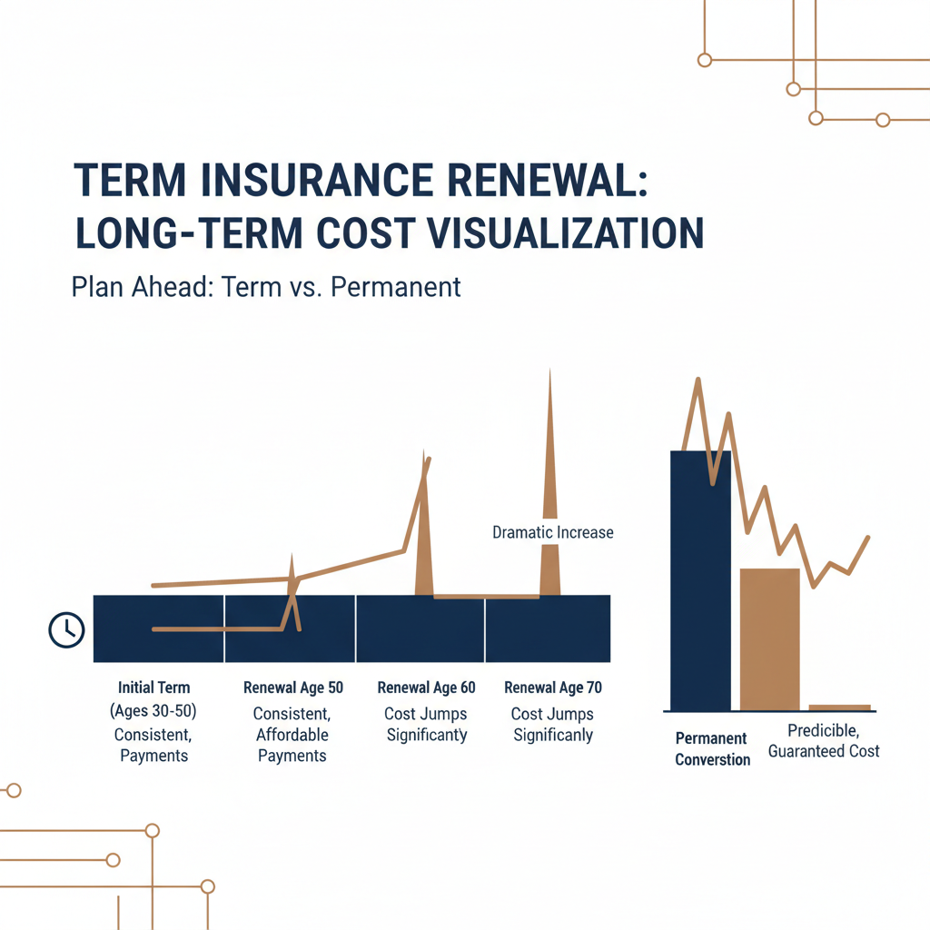 Term insurance renewal cost illustration